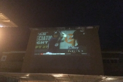 Brew Crew, projected on a building