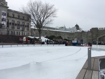 An outdoor skating rink