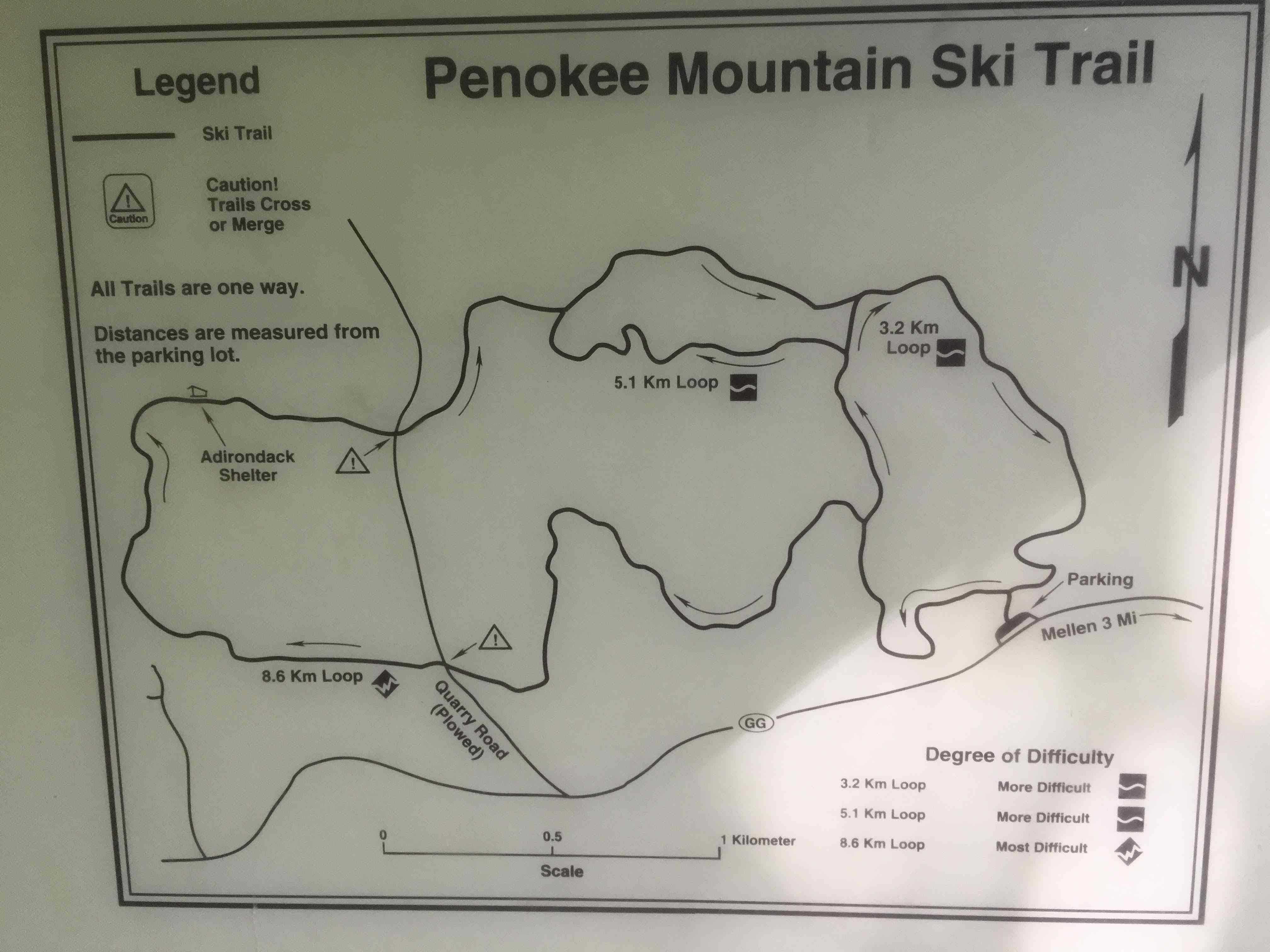 Penokee Mountain Ski Trail Map